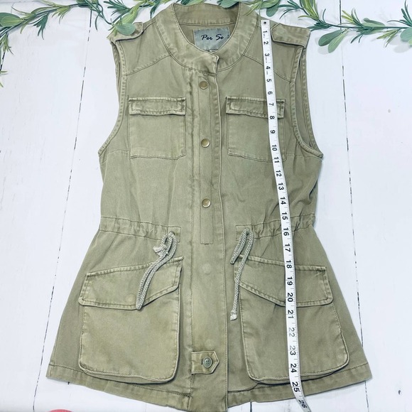 Per Se Army Green Utility Vest (Sz XS) - Picture 5 of 10